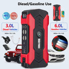 Car Jump Starter, 28000Mah 600A 12V Portable Charger Power Bank Car Jump Starter for Car Booster Battery with LED Flash Light