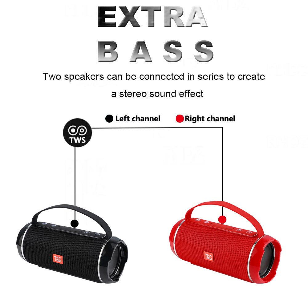 Portable 40W Bluetooth Speaker with TWS Technology and Subwoofer for Outdoor Use