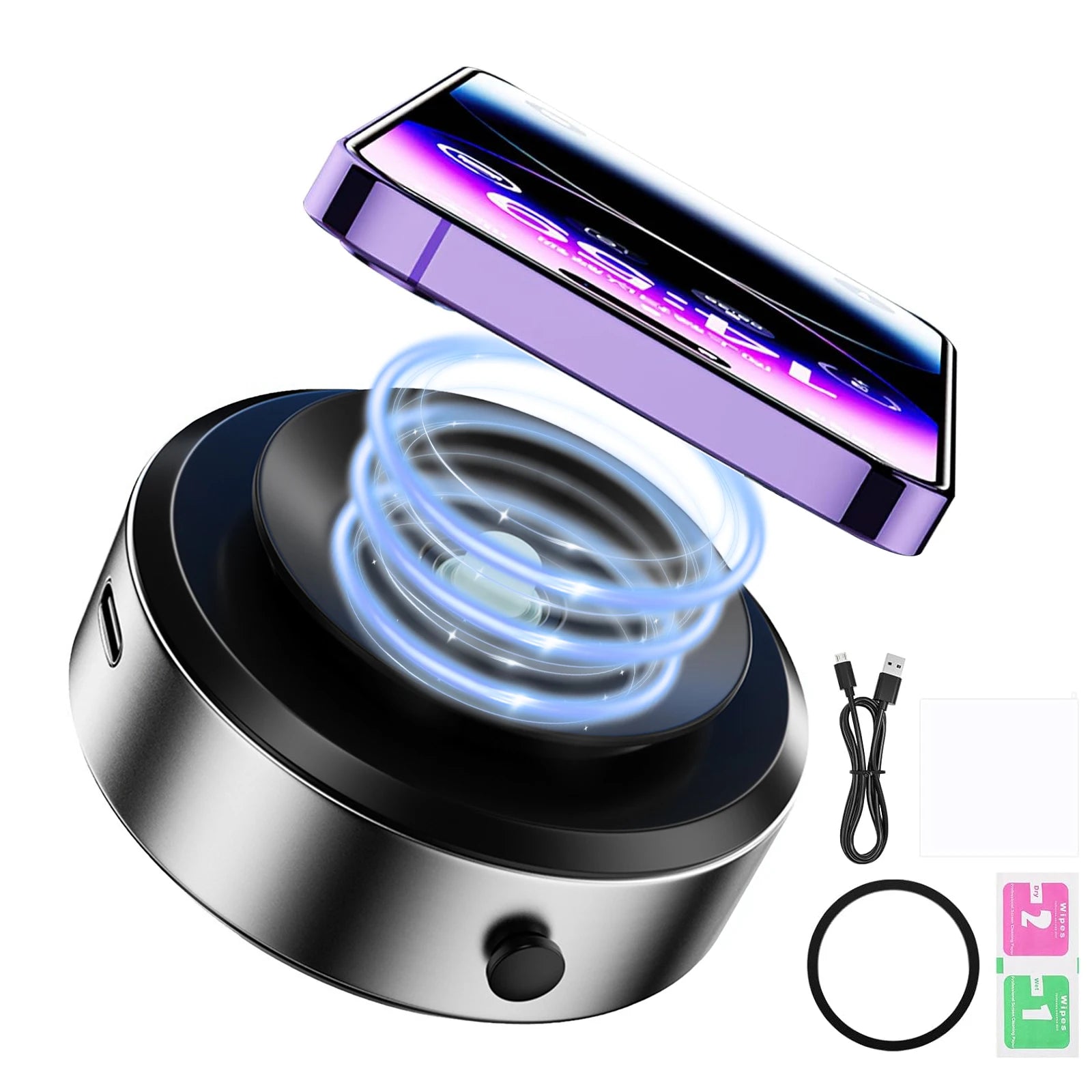 Universal Magnetic Car Phone Holder with 360° Rotation and Vacuum Adsorption Suction Cup