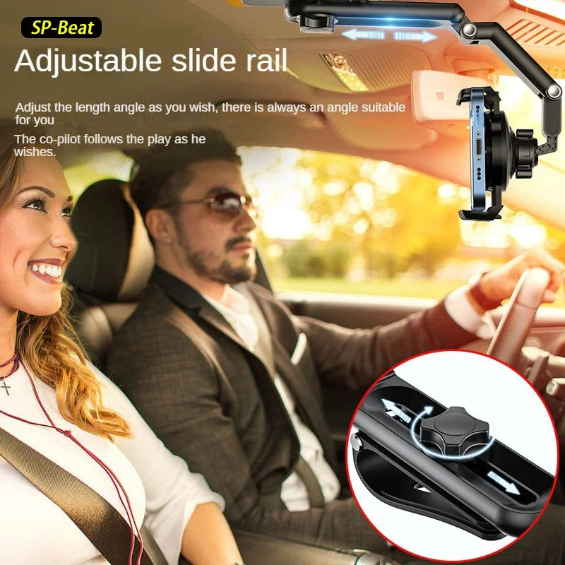 Sun Visor Car Phone Holder with 1080 Degree Rotation for 4-7 Inch Devices