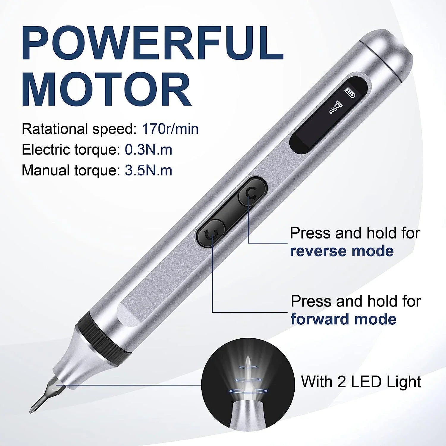 Professional Precision Electric Screwdriver Set - Silent, Durable, Type-C Fast Charging, 17/50 in 1 Electric Tool Kit