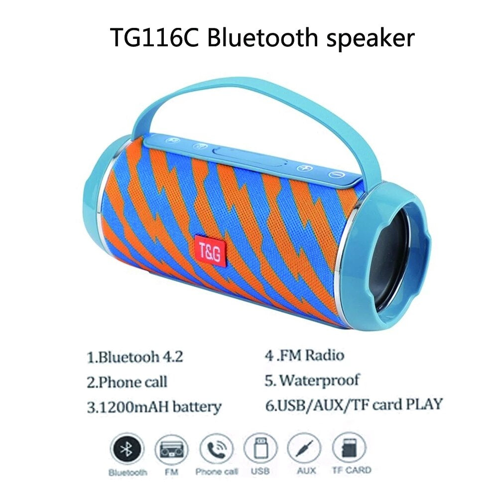 Portable 40W Bluetooth Speaker with TWS Technology and Subwoofer for Outdoor Use